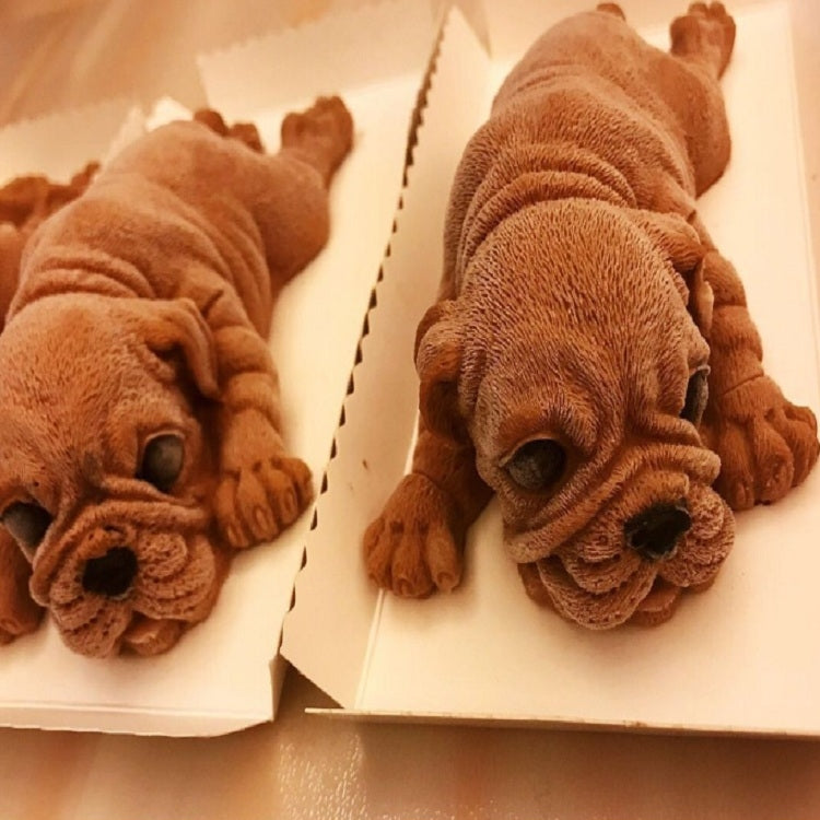 2 PCS 4 Inch Shapi Dog Mousse Cake Silicone Mold 3D Stereo Ice Cream Mold Dirty Dog Chocolate Mold - Food Molds by PMC TechLife | Online Shopping South Africa | PMC TechLife