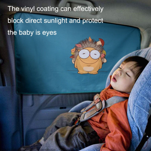 4 PCS / Set Car Window Magnet Sunshade Curtain Heat Insulation Sun Block(Hedgehog)