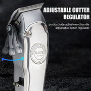 Retro Oil Head Electric Pusher Strong Power Electric Fader LCD Digital Display Rechargeable Hair Clipper(EU Plug)