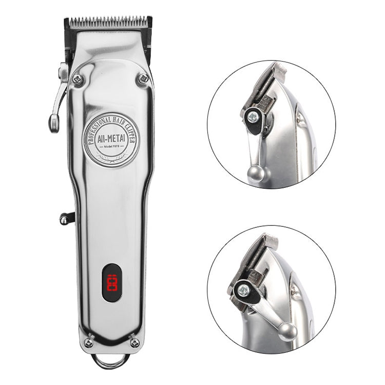 Retro Oil Head Electric Pusher Strong Power Electric Fader LCD Digital Display Rechargeable Hair Clipper(US Plug)