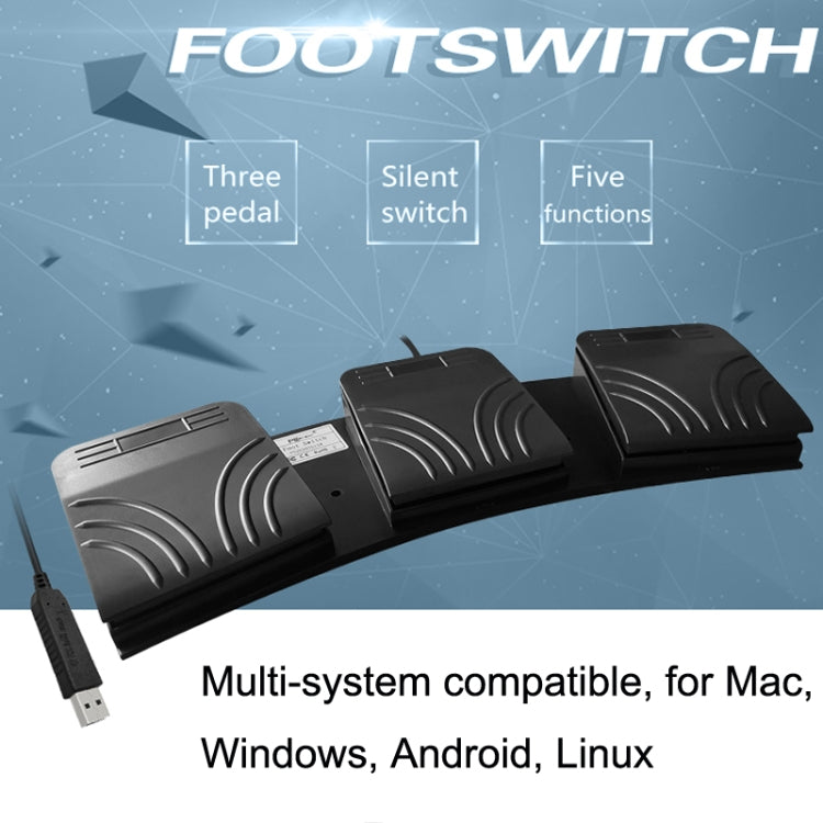 FS2020TU CF Foot Switch Foot Pedal Keyboard Control Mouse Game Combo Pedal(Photoelectric Mute)