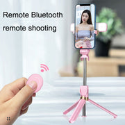 XT06S Live Beauty Bluetooth Tripod Selfie Stick(White)