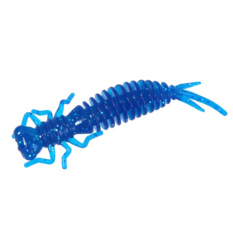 15 PCS 8-color Larvae Silicone Soft Bait Lure Bait, Size:75MM(Blue) - Fishing Lures by PMC TechLife | Online Shopping South Africa | PMC TechLife