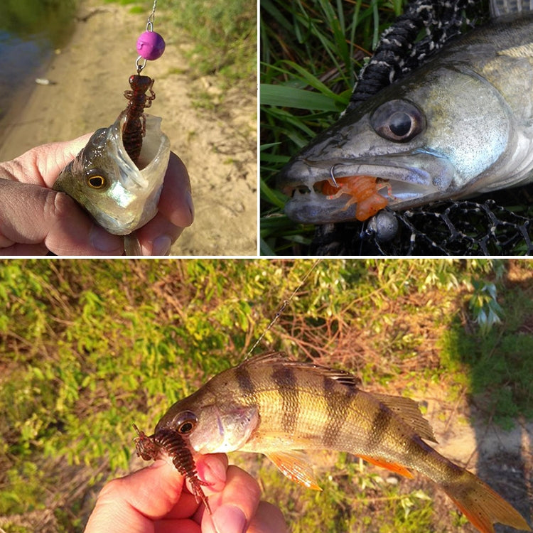 15 PCS 8-color Larvae Silicone Soft Bait Lure Bait, Size:75MM(Blue) - Fishing Lures by PMC TechLife | Online Shopping South Africa | PMC TechLife