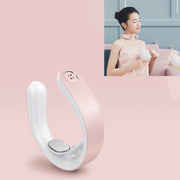 Intelligent Shoulder and Neck Massage Instrument PGG Cervical Spine Physiotherapy Massage Heating Multi-function Neck Protection Instrument, Style:Without Patch(Pink)