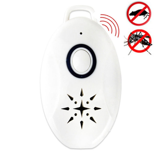 Mini Portable Outdoor Ultrasonic Repellent Anti-insect Anti-mouse for Camping Outdoor Activities(White)