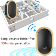 CACAZI A99 Home Smart Remote Control Doorbell Elderly Pager, Style:US Plug(Black Gold)