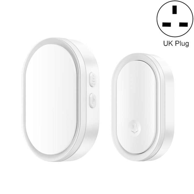 CACAZI A99 Home Smart Remote Control Doorbell Elderly Pager, Style:UK Plug(White) - Wireless Doorbell by CACAZI | Online Shopping South Africa | PMC TechLife | Buy Now Pay Later Mobicred