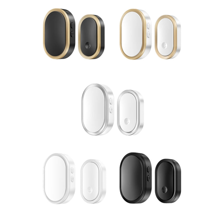 CACAZI A99 Home Smart Remote Control Doorbell Elderly Pager, Style:UK Plug(Black Gold)