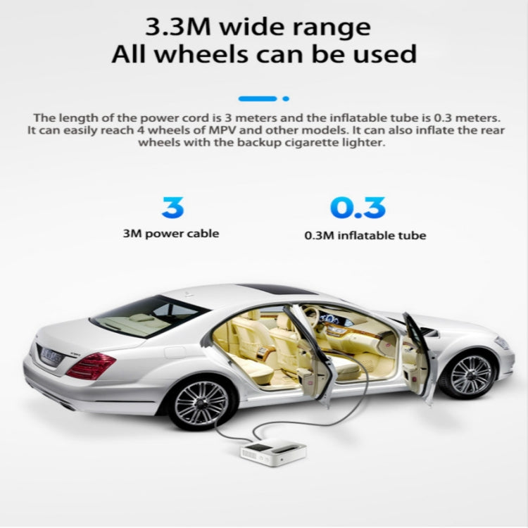 12V Car Air Pump Car Portable Tire Electric Pump, Style:Mechanical Version (White) - Inflatable Pump by PMC TechLife | Online Shopping South Africa | PMC TechLife