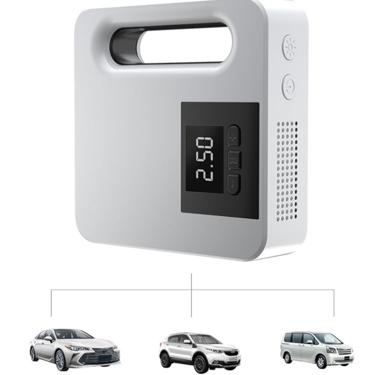 12V Car Air Pump Car Portable Tire Electric Pump, Style:Digital Version (White) - free shipping - PMC TechLife - Order now!