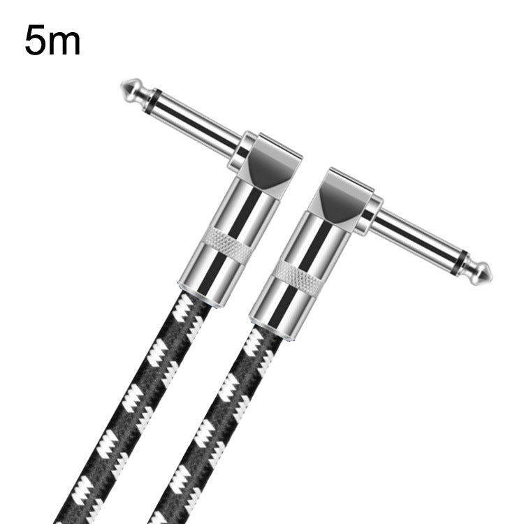 5m 2 Elbow Head 6.35mm Guitar Cable Oxygen-Free Copper Core TS Large Two-core Cable - Microphone Audio Cable & Connector by PMC TechLife | Online Shopping South Africa | PMC TechLife | Buy Now Pay Later Mobicred