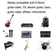 8m 2 Elbow Head 6.35mm Guitar Cable Oxygen-Free Copper Core TS Large Two-core Cable