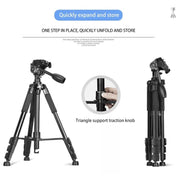 QingZhuangShiDai Q111H Aluminum Alloy Mobile Phone Camera Photography Tripod(Black)