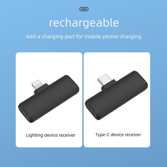 S13 Dual Microphone 8 Pin Interface Wireless Lavalier Noise Canceling Microphone with Charging Case