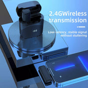 S13 One To Two Yellow Case USB-C/Type-C Interface Wireless Lavalier Noise Canceling Microphone with Charging Case