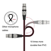 12m Red and Black Net TRS 6.35mm Male To Caron Female Microphone XLR Balance Cable