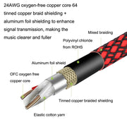 20m Red and Black Net TRS 6.35mm Male To Caron Female Microphone XLR Balance Cable