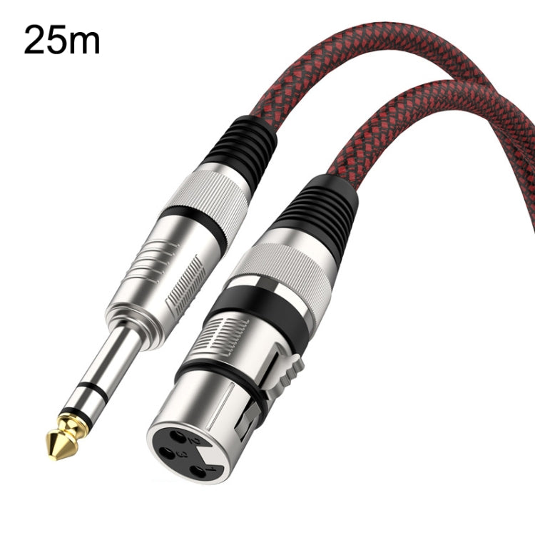 25m Red and Black Net TRS 6.35mm Male To Caron Female Microphone XLR Balance Cable - free shipping - PMC Jewellery - Order now!