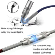 2pcs LHD010 Caron Male To Female XLR Dual Card Microphone Cable Audio Cable 1.8m(Red + Blue)