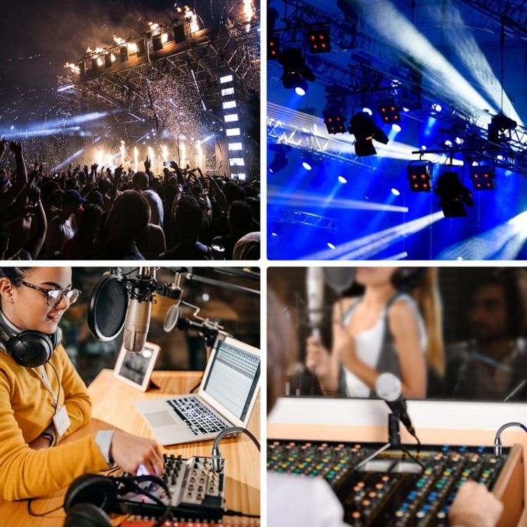 2pcs LHD010 Caron Male To Female XLR Dual Card Microphone Cable Audio Cable 20m(Red + Blue)