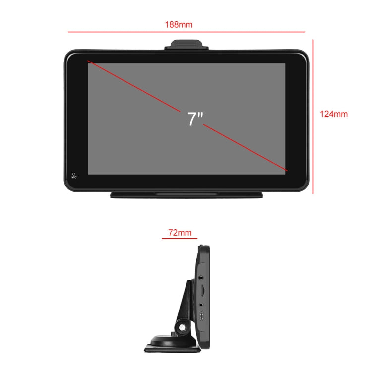 A3135 7 Inch HD Wired Smart Screen With Wireless CarPlay + Android Auto + Android With With 16G Memory Card