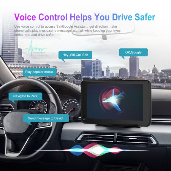 A3135 7 Inch HD Wired Smart Screen With Wireless CarPlay + Android Auto + Android With With 16G Memory Card