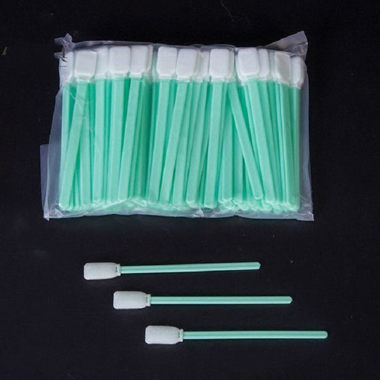 100 Sticks Inkjet Sponge Flat Head Cleaning Wipe Industrial Rod, Size:13cm(5 inch Small Wide Sponge Head) - Sponges, Cloths & Brushes by PMC Jewellery | Online Shopping South Africa | PMC Jewellery | Buy Now Pay Later Mobicred