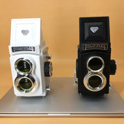Double Reflex Camera Model Retro Camera Props Decorations Handheld Camera Model(White (Original))