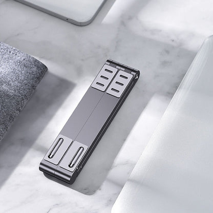 Oatsbasf 03040 Metal Mini Notebook Stand Aluminum Alloy Computer Cooling Folding Bracket(Grey) - free shipping - PMC Jewellery - Order now!