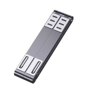Oatsbasf 03040 Metal Mini Notebook Stand Aluminum Alloy Computer Cooling Folding Bracket(Grey)