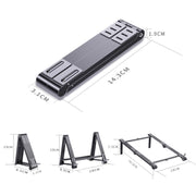 Oatsbasf 03040 Metal Mini Notebook Stand Aluminum Alloy Computer Cooling Folding Bracket(Silver)