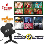 Christmas Halloween Laser Projector Mini Window Home Theater Projector, Plug Type:UK Plug