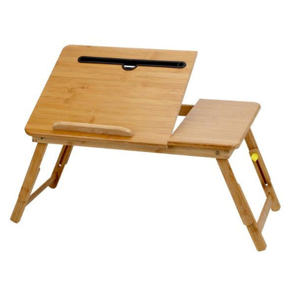 Nanzhu Folding Computer Table Bed Card Slot Laptop Table Simple Lazy Lift Computer Desk, Size:Medium 54cm(No drawers and no fans)