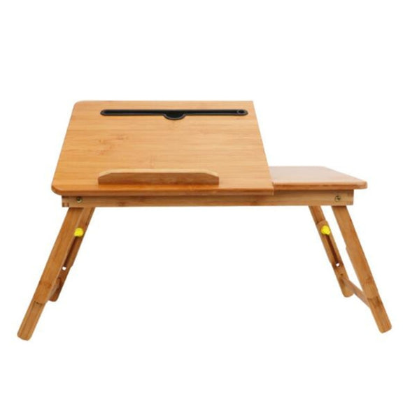 Nanzhu Folding Computer Table Bed Card Slot Laptop Table Simple Lazy Lift Computer Desk, Size:Medium 54cm(No drawers and no fans)