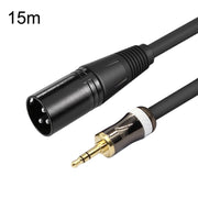 3.5mm To Caron Male Sound Card Microphone Audio Cable, Length:15m