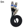 2RCA Male 2XLR Caron Female Speaker Audio Balance Cable, Length:5m - Microphone Audio Cable & Connector by PMC TechLife | Online Shopping South Africa | PMC TechLife | Buy Now Pay Later Mobicred
