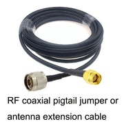 RP-SMA Male to N Male RG58 Coaxial Adapter Cable, Cable Length:10m