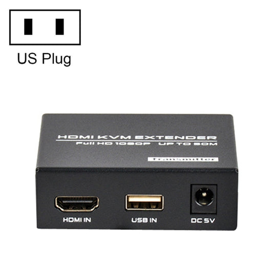 FJGEAR FJ-HKV50 HDMI+USB To KVM 1080P IP 50M Extender, Plug Type:US Plug - free shipping - PMC Jewellery - Order now!