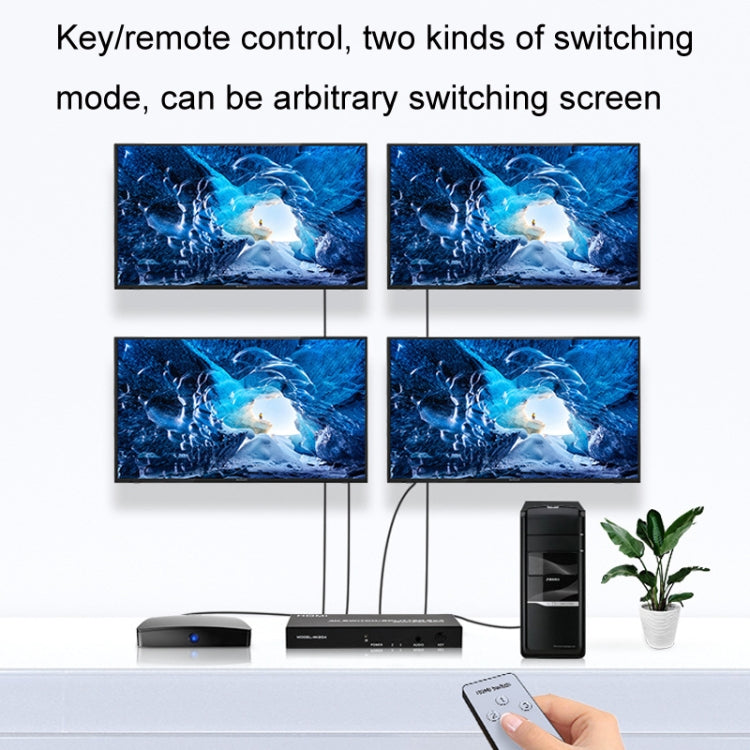 FJGEAR FJ-4K204 2 In 4 Out HD 4K Audio HDMI Switch Distributor, Plug Type:US Plug - free shipping - PMC Jewellery - Order now!