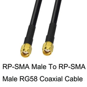 RP-SMA Male To RP-SMA Male RG58 Coaxial Adapter Cable, Cable Length:10m