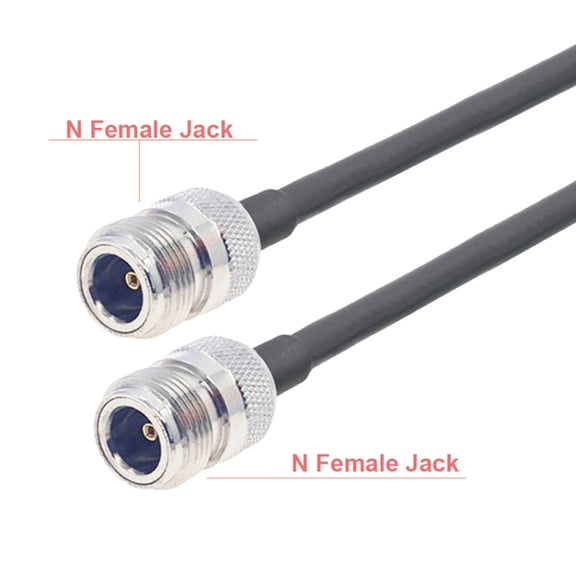 N Female To N Female RG58 Coaxial Adapter Cable, Cable Length:10m