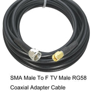 SMA Male To F TV Male RG58 Coaxial Adapter Cable, Cable Length:10m