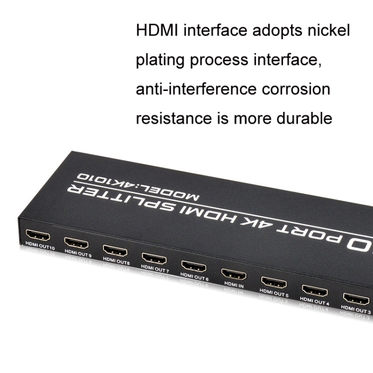 FJGEAR FJ-SM1010 30HZ HDMI 4K HD Audio And Video Splitter, Plug Type:US Plug(Black) - free shipping - PMC Jewellery - Order now!