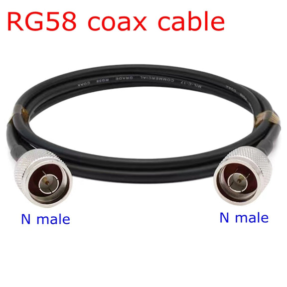 N Male To N Male RG58 Coaxial Adapter Cable, Cable Length:10m