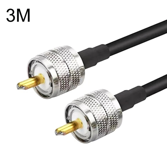 UHF Male To UHF Male RG58 Coaxial Adapter Cable, Cable Length:3m