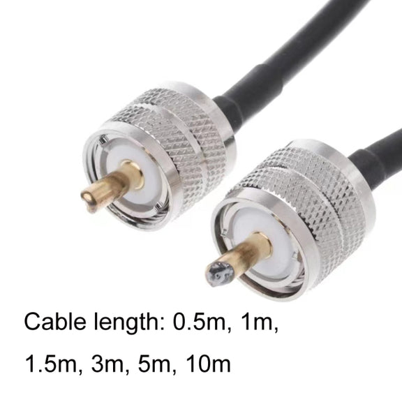 UHF Male To UHF Male RG58 Coaxial Adapter Cable, Cable Length:10m