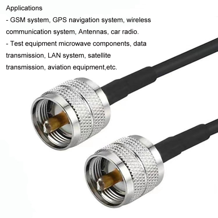 UHF Male To UHF Male RG58 Coaxial Adapter Cable, Cable Length:10m