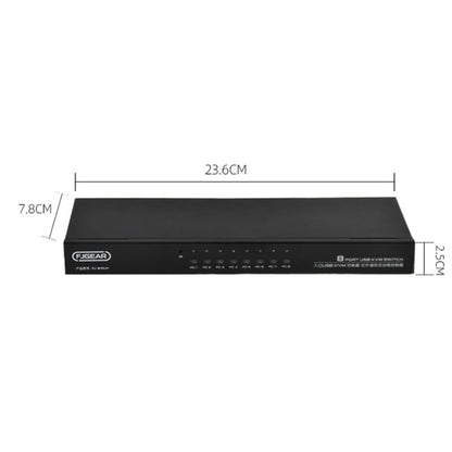 FJGEAR FJ-810UK 8 In 1 Out USB KVM Switcher With Desktop Switch, Plug Type:EU Plug(Black) - free shipping - PMC Jewellery - Order now!