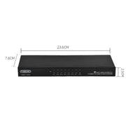 FJGEAR FJ-810UK 8 In 1 Out USB KVM Switcher With Desktop Switch, Plug Type:US Plug(Black)